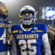SDSU's safety Cale Reeder (25) celebrates winning the FCS semifinals on Friday, Dec. 15, 2023, at Dana J. Dykhouse in Brookings.